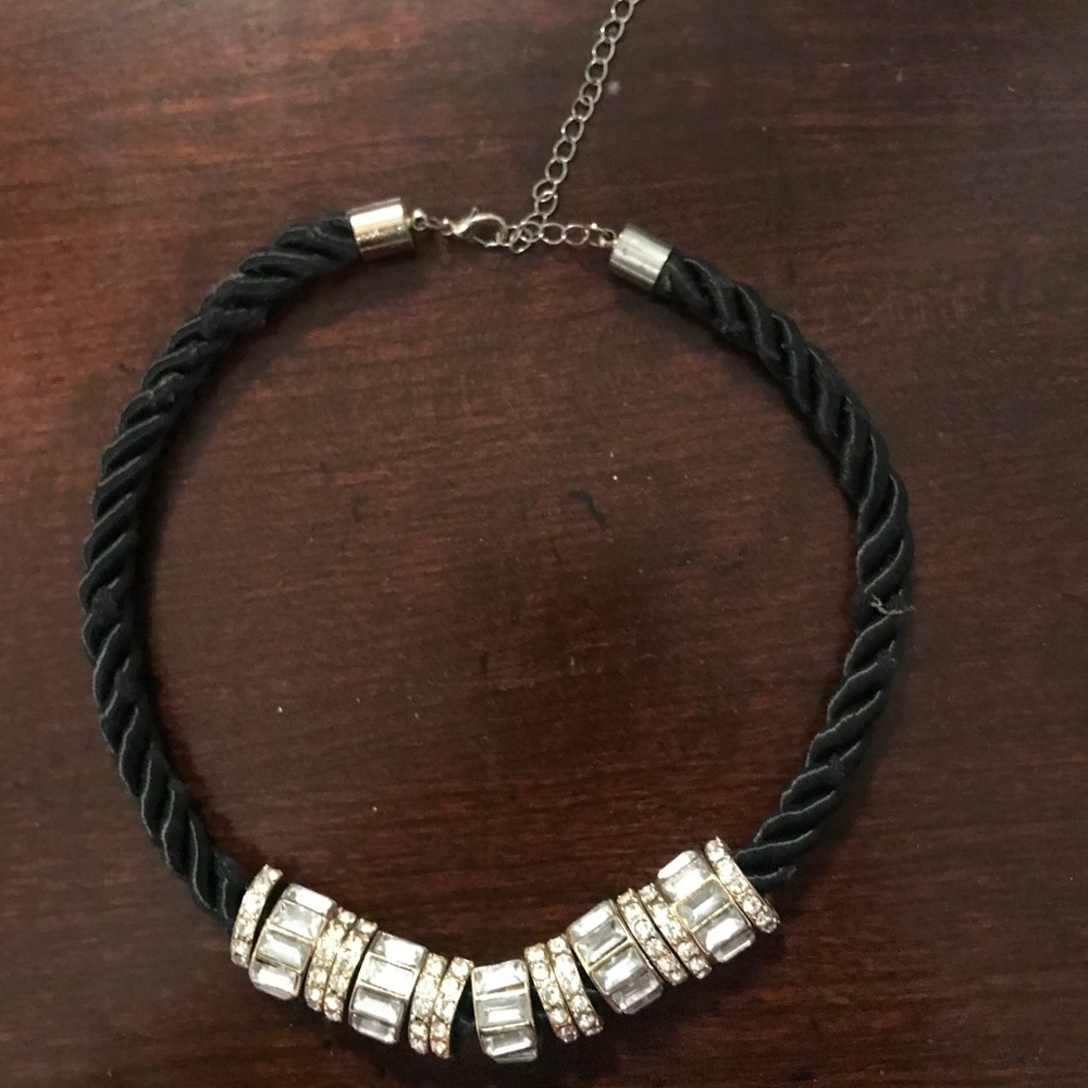 Rope necklace with gems